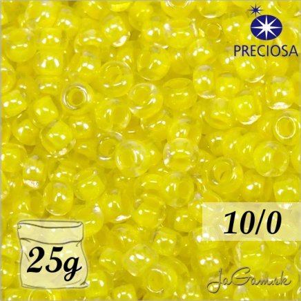 Rokajl Preciosa 10/0 Žltá priehľadná č.38186-25g (PR10006)